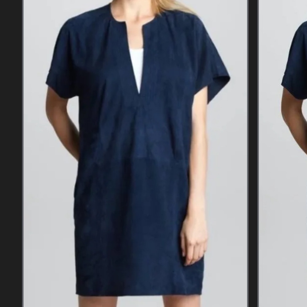 Vince Navy Suede Tunic